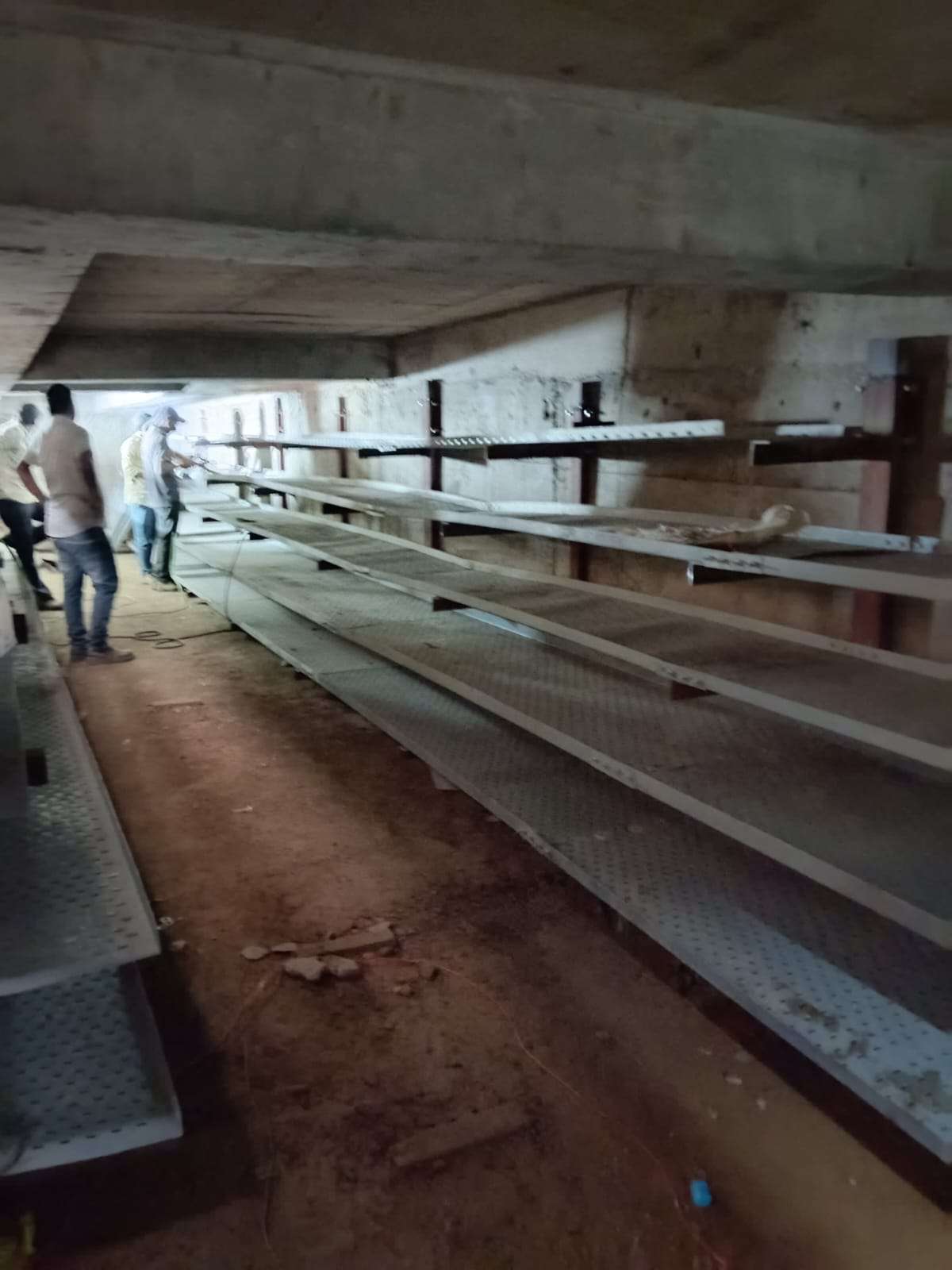 Cable tray work undrground Trench of sub station